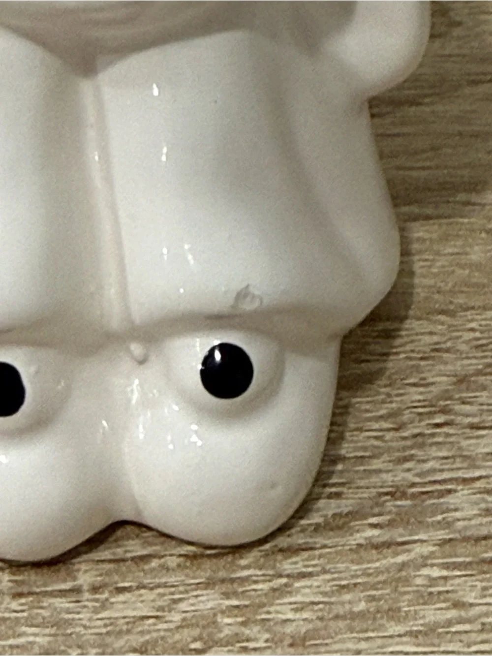 Vtg Ceramic Pierrot Clown Figurine 1980s Retro White Mime Harlequin Statue AS IS